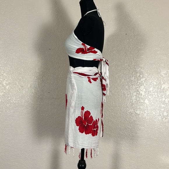 749 Batik World by Gazapiti Beachwear 2Pc Crisscross Top and Sarong. SzOS - Picture 5 of 12